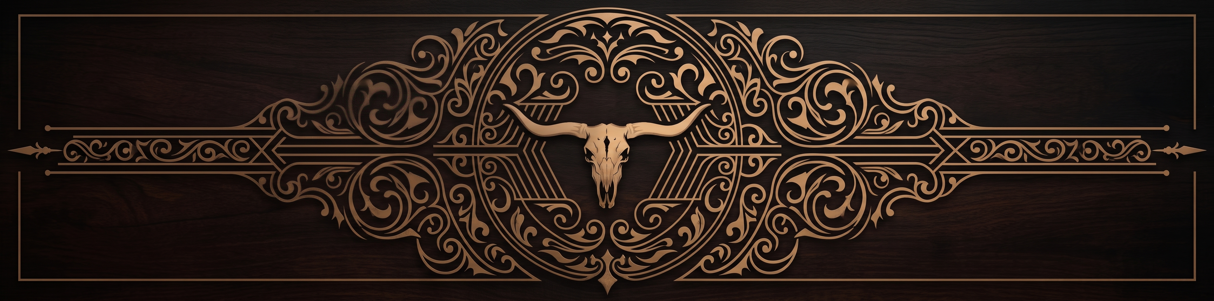 Longhorn Rare and Unusual Decorative Footer Banner